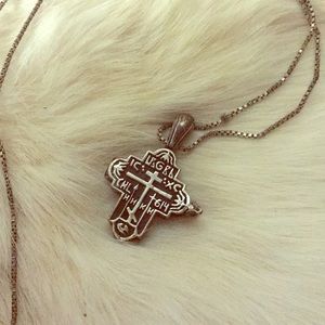 Sterling Silver Cross Prayer Box Necklace